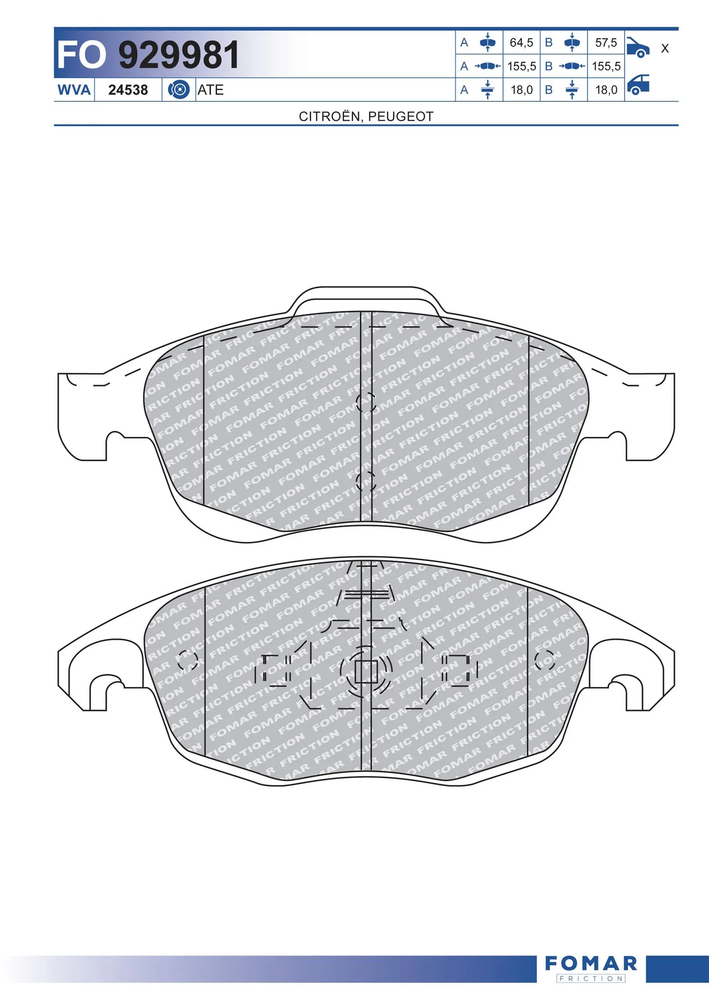 Brake Pad Set, disc brake